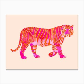 Pink Orange Tiger Canvas Print