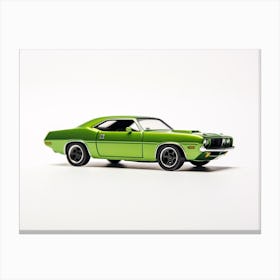 Toy Car 70 Plymouth Barracuda Green Canvas Print