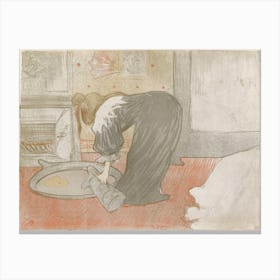 Femme Au Tub (1896), Henri de Toulouse-Lautrec Canvas Print