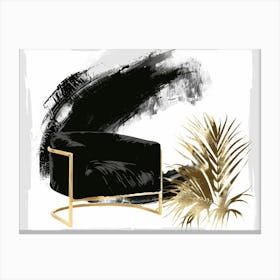 Black And Gold 98 Canvas Print