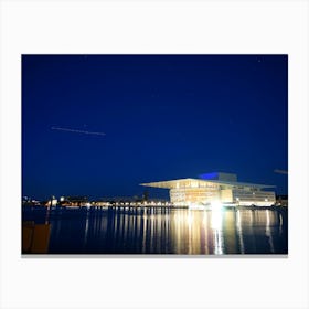 Copenhagen Opera House At Night Canvas Print