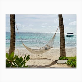 Hammock On The Beach Canvas Print