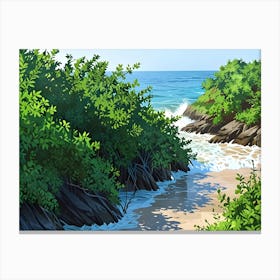 Beach Scene 1 Canvas Print