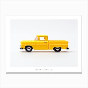 Toy Car 62 Chevy Pickup Yellow Poster Canvas Print