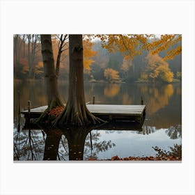 Pond In The Fall Canvas Print