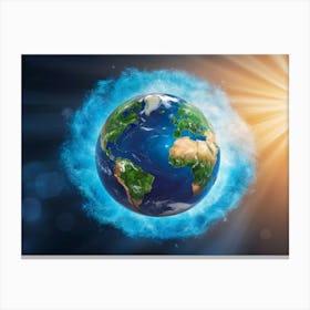 Earth In Space 3 Canvas Print