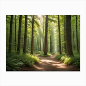 Path Through The Forest Canvas Print