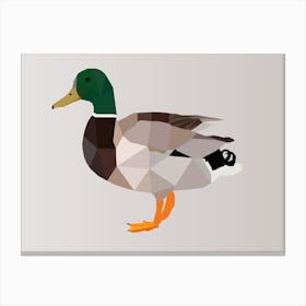 Duck Low Poly Art Canvas Print