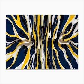 Blue And Yellow Swirls Canvas Print