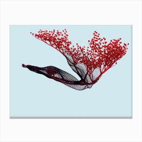 Fly Baby Red Canvas Print