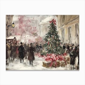 Christmas In Paris Canvas Print