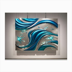 Abstract Blue Wall Art Canvas Print