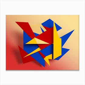 Abstract Art Colorful Convergence: Abstract Geometrics Canvas Print