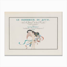 Le Bonheur Du Jour Book 1, George Barbier Canvas Print