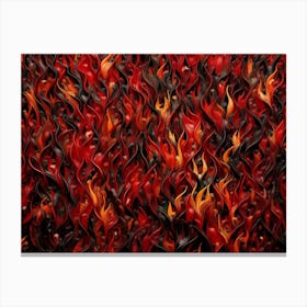 Flames Of Fire Canvas Print