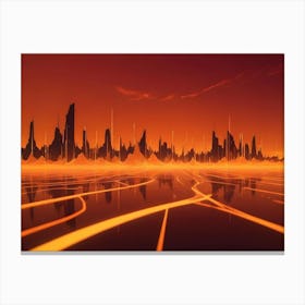 Futuristic Cityscape 8 Canvas Print