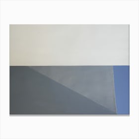 Blue Sky With White Building Canvas Print