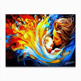 Maternal Love - Mother And Child Canvas Print