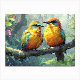 Beautiful Bird on a branch 17 Canvas Print