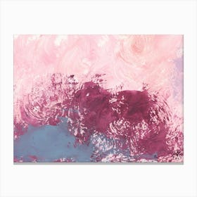 Minimal Abstract In Magenta And Baby Pink - contemporary modern hand painted Canvas Print