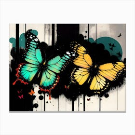 Two Colorful Butterflies 2 Canvas Print