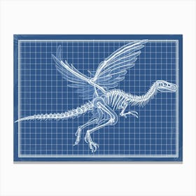 Archaeopteryx Dinosaur Skeleton Canvas Print