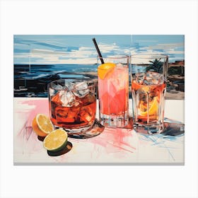 Drink At The Beach Canvas Print