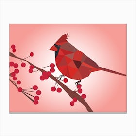 Northern Cardinal Bird Art Canvas Print
