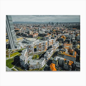 Milan, Italy Europe - City Landscape Skyline Travel Wall Art. Tre Torri, Citylife Apartments / Zaha Hadid Architects Canvas Print