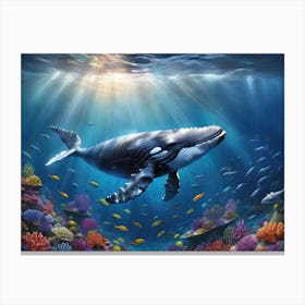 Majestic Humpback Whale Canvas Print