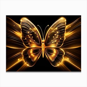 Golden Butterfly 100 Canvas Print