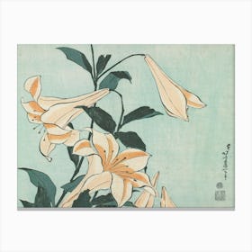 Hokusai Ukiyo-e Lily Of The Valley Canvas Print