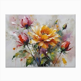 Flower Painting Canvas Print