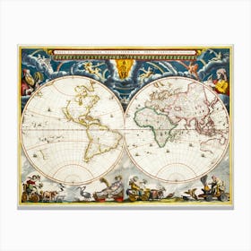 Nova Et Accuratissima Totius Terrarum Orbis Tabula Canvas Print