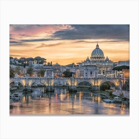 Rome Sunset 1 Canvas Print