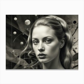 Black And White Painting 3 Canvas Print