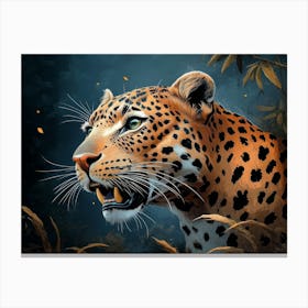 Leopard In The Jungle 1 Canvas Print