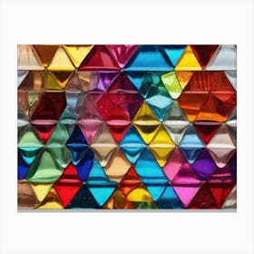 Colorful Triangles 2 Canvas Print