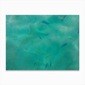 Blue Fishes in the ocean Canvas Print