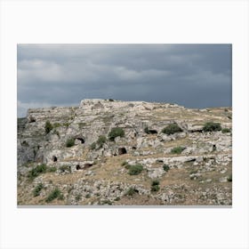 Caves Close To Matera In Italy Canvas Print