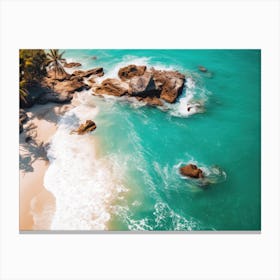 Aerial View Of A Beach Canvas Print