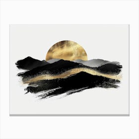 Sunset Over Mountains 3 Canvas Print