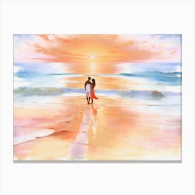 Sunset At The Beach Canvas Print