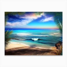 Beach Scene 3 Canvas Print