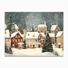 Christmas Village Canvas Print