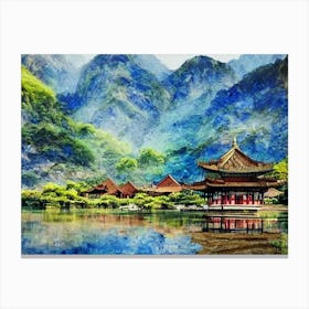 Serene Mountain Sanctuary  Canvas Print