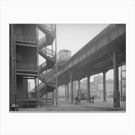 Untitled Photo, Possibly Related To Children Playing Under The Elevated On The Southside Of Chicago, Illinois By Canvas Print