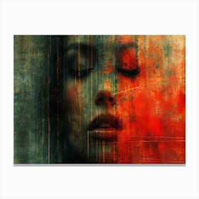 Temporal Resonances: A Conceptual Art Collection. Abstract Painting Canvas Print