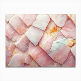 The Texture Of Light Pink Marble Canvas Print