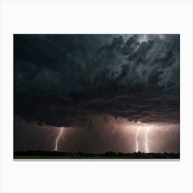 Lightning In The Sky 25 Canvas Print